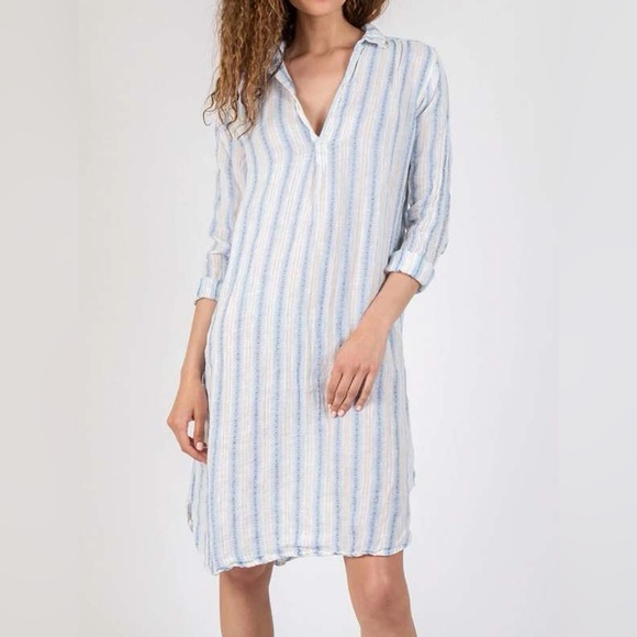CP Shades Dresses & Skirts - CP Shades Linen Lara Dress in Stripe - Size Small